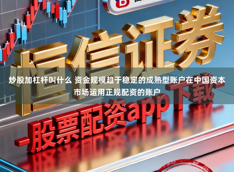 炒股加杠杆叫什么 资金规模趋于稳定的成熟型账户在中国资本市场运用正规配资的账户